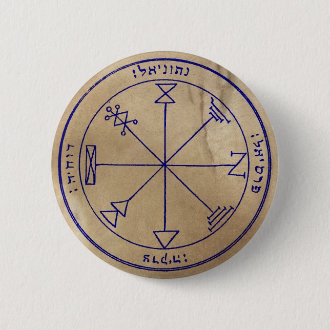 First Pentacle of Jupiter Pinback Button (Front)