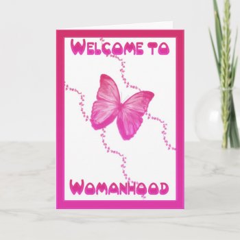 First Period  1st Period  Womanhood Card by moonlake at Zazzle