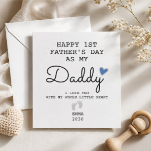 First personalized Father's Day card for dads