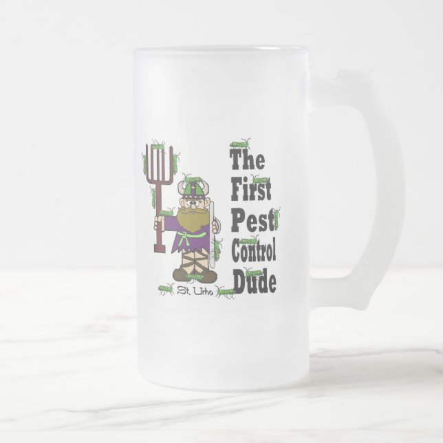 First Pest Control Dude - St. Urho Beer Mug (Right)