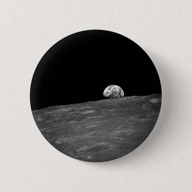 First Photograph of a Earthrise taken by Apollo 8 Button (Front)