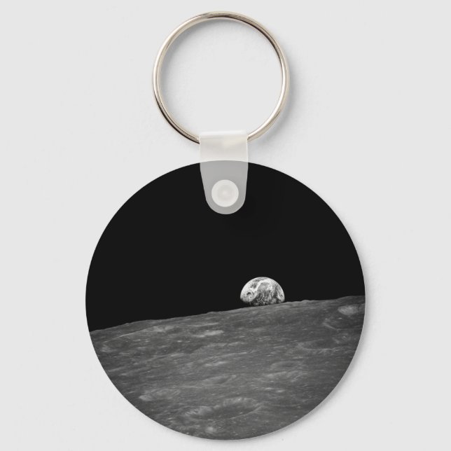 First Photograph of a Earthrise Taken by Apollo 8 Keychain (Front)
