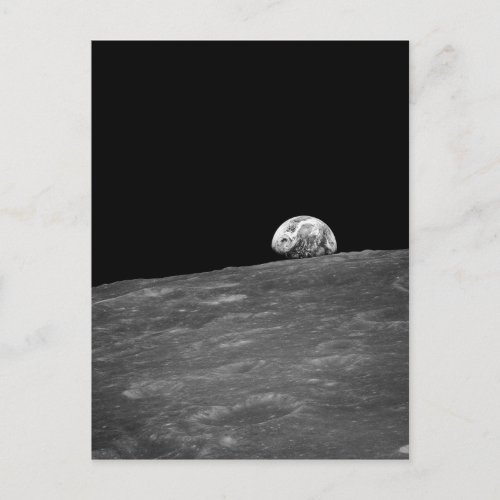 First Photograph of a Earthrise taken by Apollo 8 Postcard