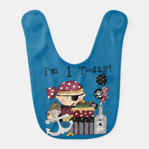 First Pirate Birthday Bib