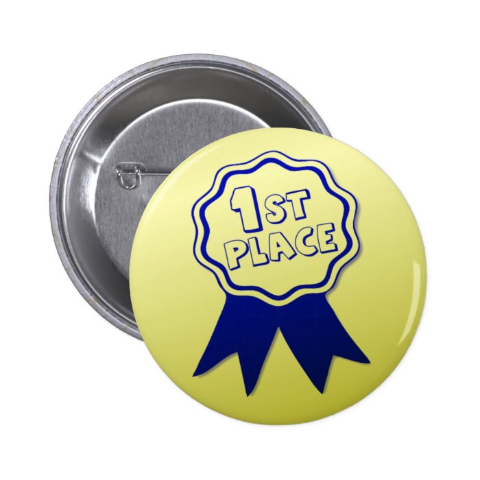 First Place Award Button Pin