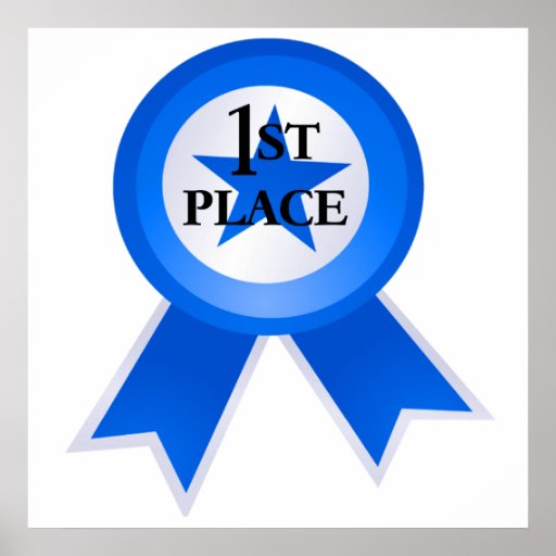 First Place Blue Ribbon Poster | Zazzle