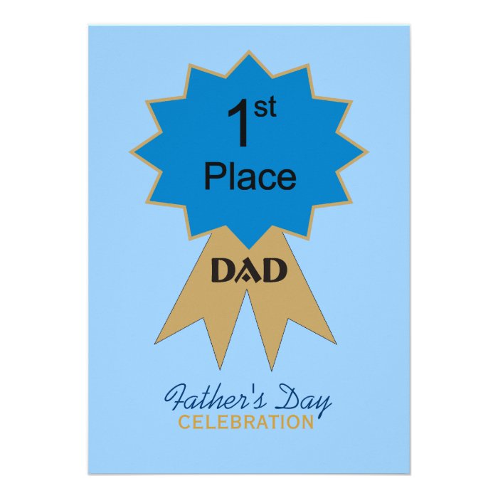 First Place Ribbon Father's Day Invitation