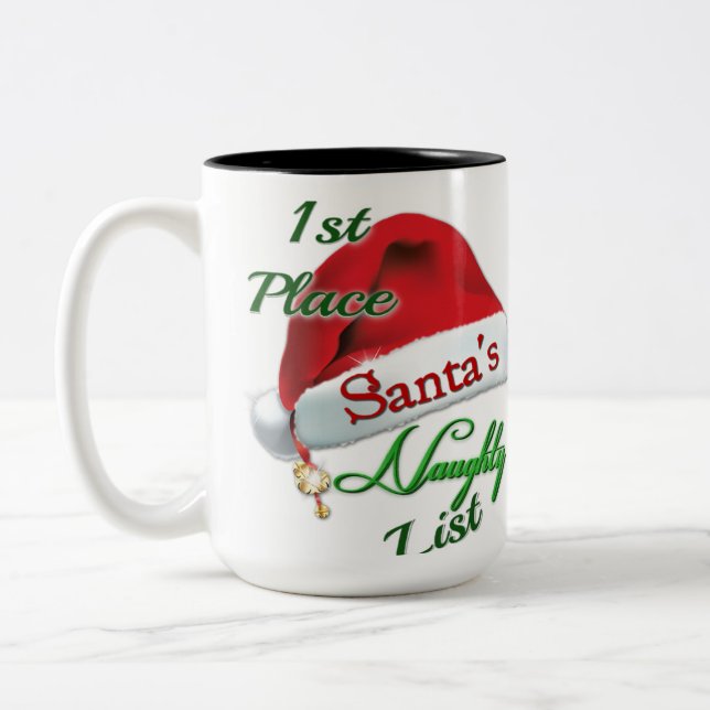 First Place Santa's Naughty List Christmas Mug (Left)