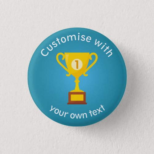 First Place Trophy Custom Text Button