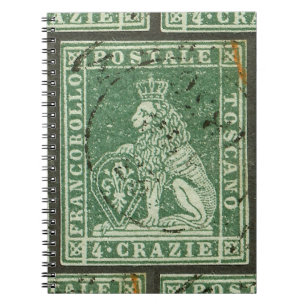 First postage stamp - Tuscany (1851) Notebook