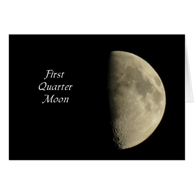 First Quarter Moon Cards (Front Horizontal)