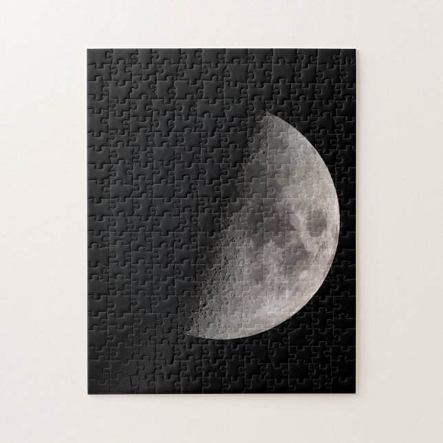 First quarter moon phase jigsaw puzzle (Vertical)