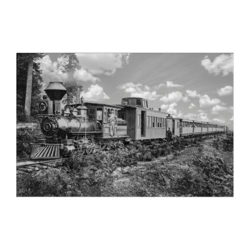 First Railroad Train to Arrive in Seattle 1883 Acrylic Print