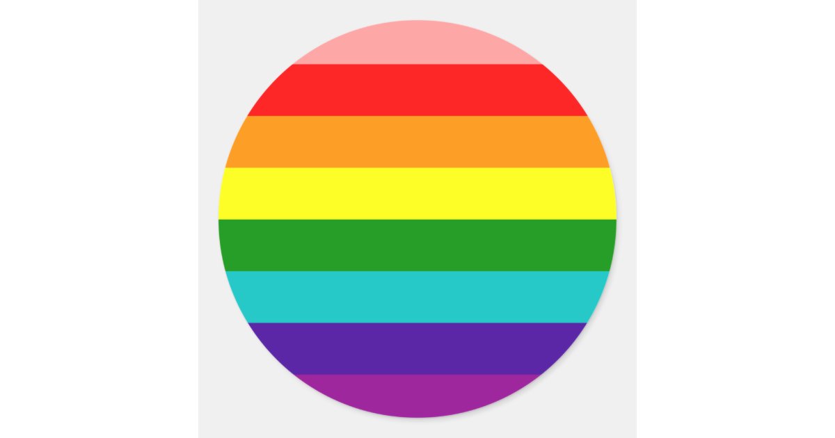 First Rainbow Gay Pride Flag Classic Round Sticker | Zazzle