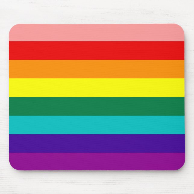 First Rainbow Gay Pride Flag Mousepad (Front)
