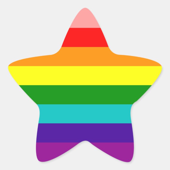 First Rainbow Gay Pride Flag Star Sticker | Zazzle.com