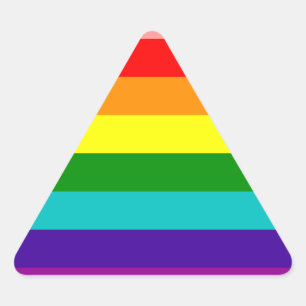 First Rainbow Gay Pride Flag Triangle Sticker
