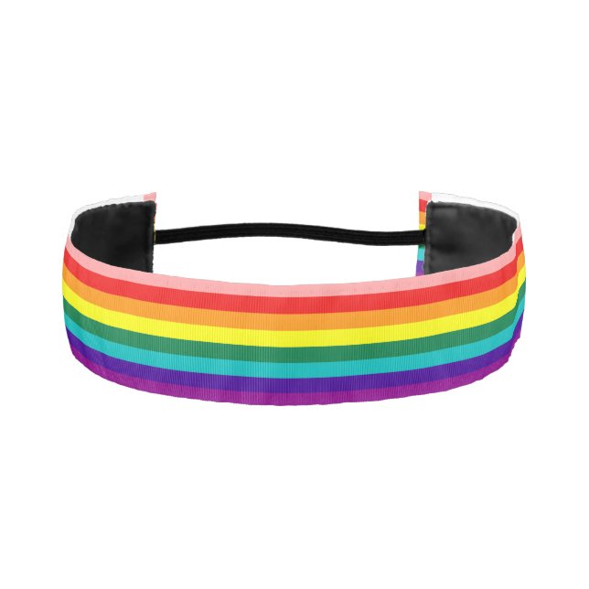 First Rainbow Pride Flag Athletic Headband (Front)