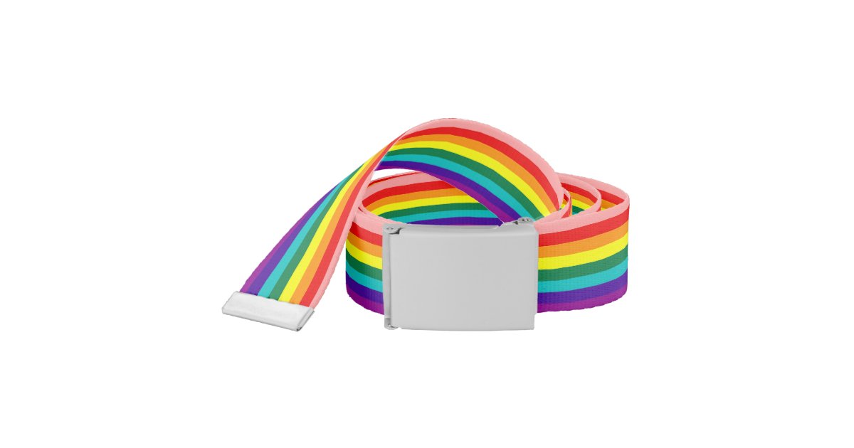 First Rainbow Pride Flag Belt | Zazzle