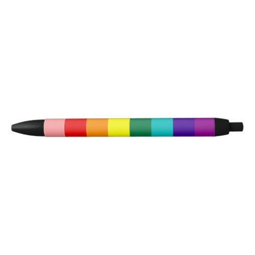 First Rainbow Pride Flag Black Ink Pen