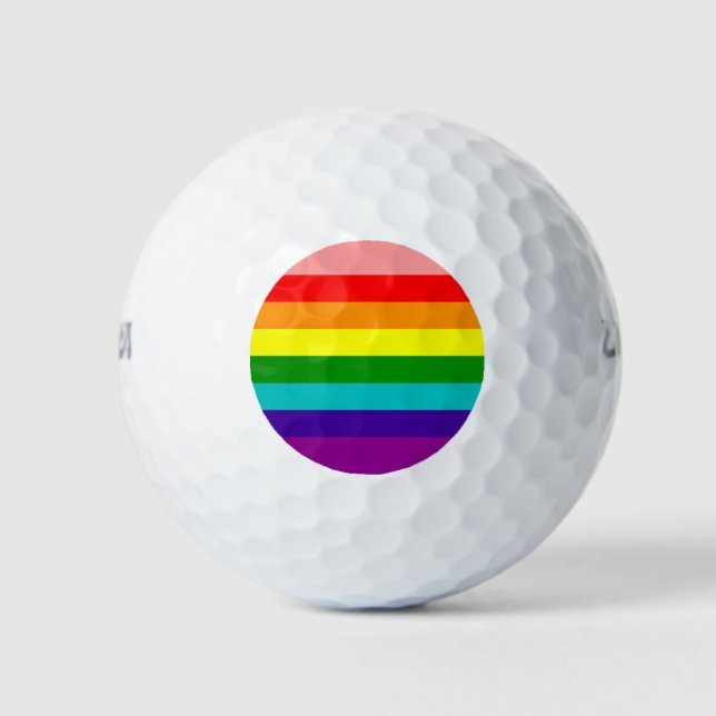 First Rainbow Pride Flag Golf Balls (Front)