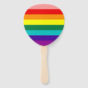 First Rainbow Pride Flag Hand Fan