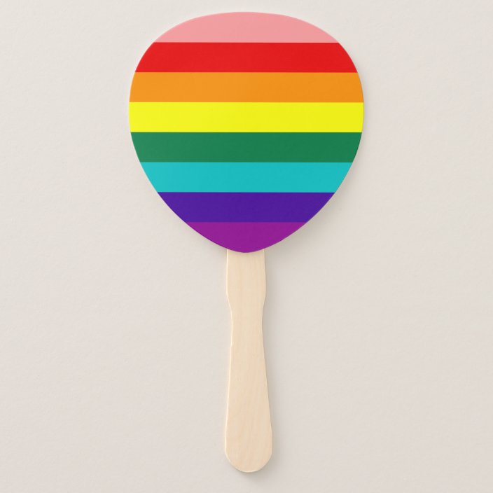 rainbow hand fan