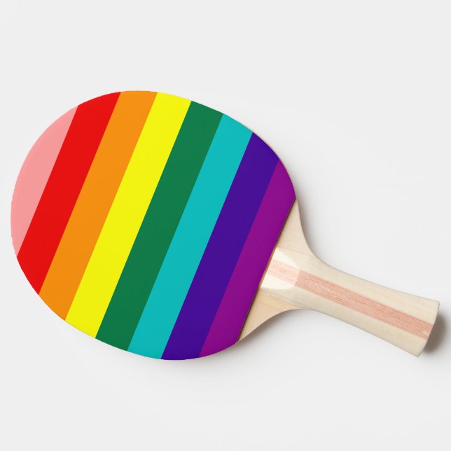 First Rainbow Pride Flag Ping-Pong Paddle (Side)