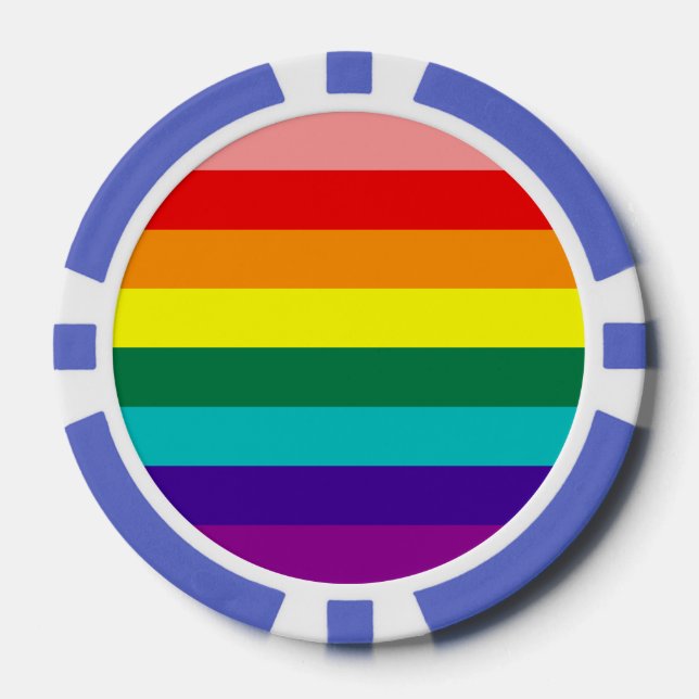First Rainbow Pride Flag Poker Chips (Front)