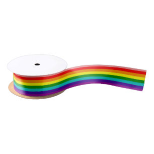 First Rainbow Pride Flag Satin Ribbon