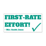 [ Thumbnail: "First-Rate Effort!" + Custom Tutor Name Self-Inking Stamp ]