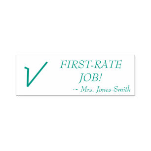 "FIRST-RATE JOB!" + Custom Instructor Name Self-inking Stamp