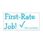 [ Thumbnail: "First-Rate Job!" + Custom Tutor Name Self-Inking Stamp ]