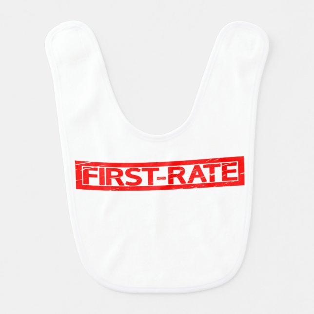 First-rate Stamp Baby Bib (Front)