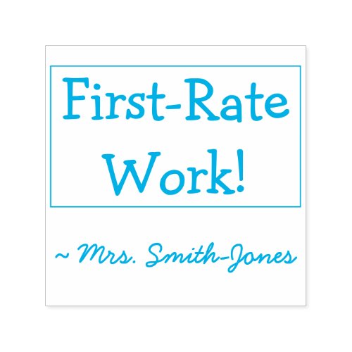 First_Rate Work  Custom Educator Name Self_inking Stamp