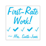 [ Thumbnail: "First-Rate Work!" + Educator Name Rubber Stamp ]