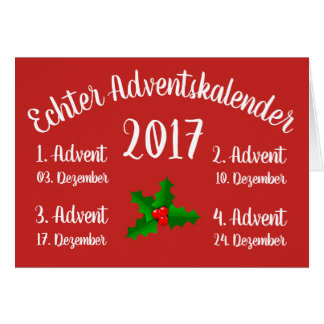 First Real Advent Calendar Cards