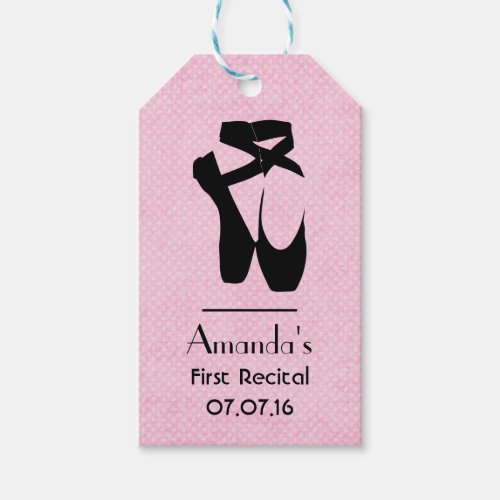 First Recital with Ballet Shoes En Pointe Gift Tags