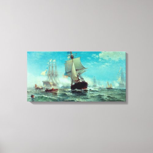 First Recognition of American Flag Canvas Print