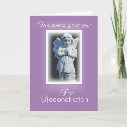 First Reconciliation Card for Catholic Girl