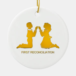 First Reconciliation Ceramic Ornament