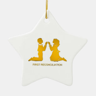 First Reconciliation Ceramic Ornament