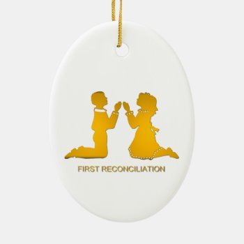 First Reconciliation Ceramic Ornament by Artists4God at Zazzle