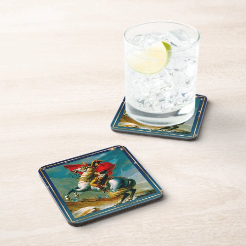 First Remastered Version of Napoleon Crossing Beverage Coaster