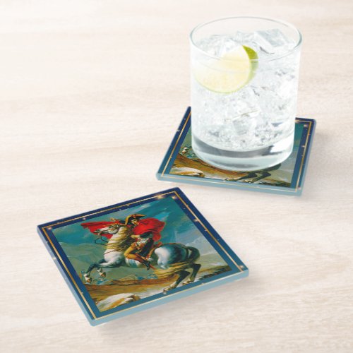 First Remastered Version of Napoleon Crossing Glass Coaster