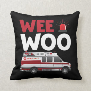 First Responder Ambulance Car Aid Ems vehicle Throw Pillow