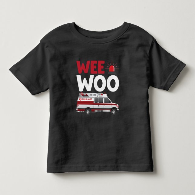 First Responder Ambulance Car Aid Ems vehicle Toddler T-shirt (Front)
