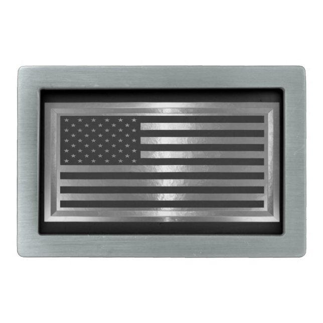 First Responder American Flag  Belt Buckle (Front)