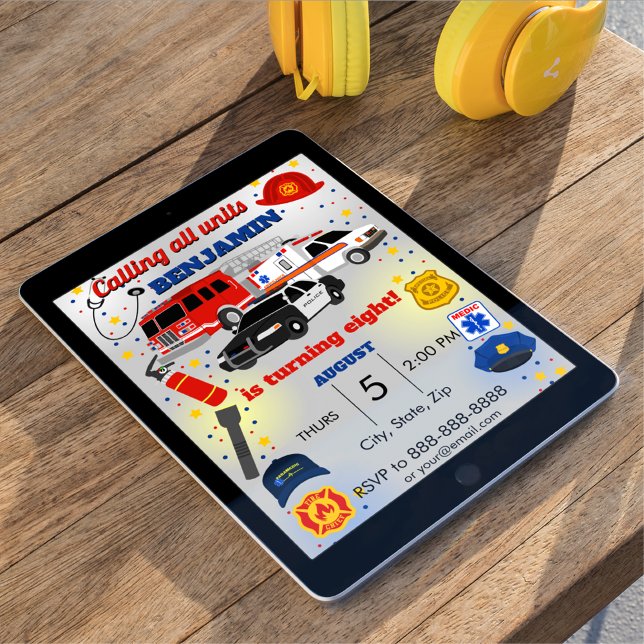 First Responder Birthday Invitation (Creator Uploaded)
