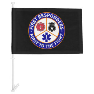 First Responder Car Flag